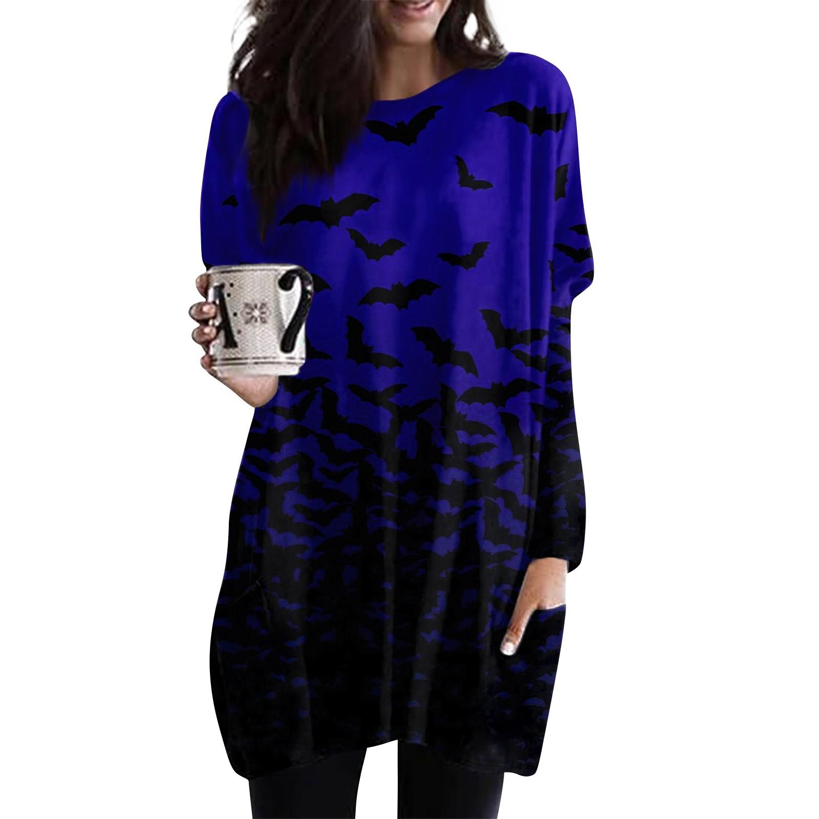 Женская модная повседневная футболка с длинным рукавом и принтом на Хэллоуин с круглым вырезом и двумя карманами XXXL
Женская модная повседневная футболка с длинным рукавом и принтом на Хэллоуин с круглым вырезом и двумя карманами XXXL