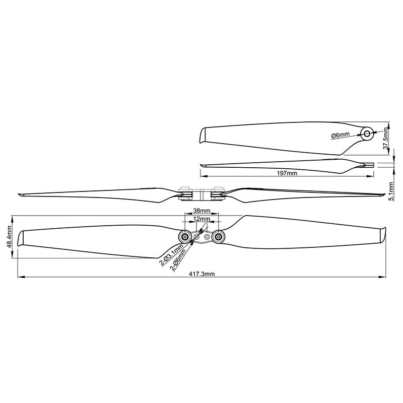 SUNNYSKY EOLO CN16*6 Folding Carbon Composite Drone Propeller (CN version)
SUNNYSKY EOLO CN16*6 Folding Carbon Composite Drone Propeller (CN version)