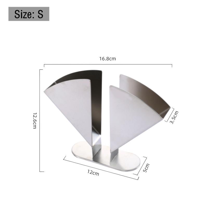 Держатель для салфеток из нержавеющей стали, кухонный обеденный держатель для салфеток, полка для бумажных полотенец, креативный вентилятор Sha S