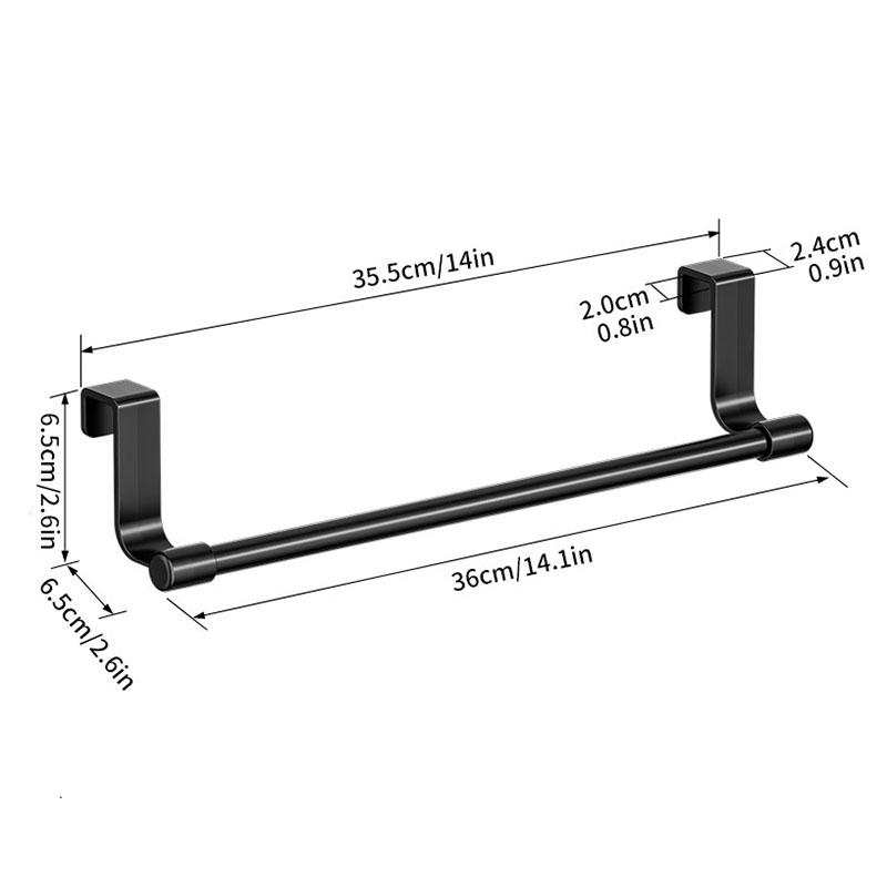 No Drill Hanging Towel Rack for Kitchen - Over Cabinet Door Storage Organizer for Dishcloth Gloves Sponge Holder
No Drill Hanging Towel Rack for Kitchen - Over Cabinet Door Storage Organizer for Dishcloth Gloves Sponge Holder
