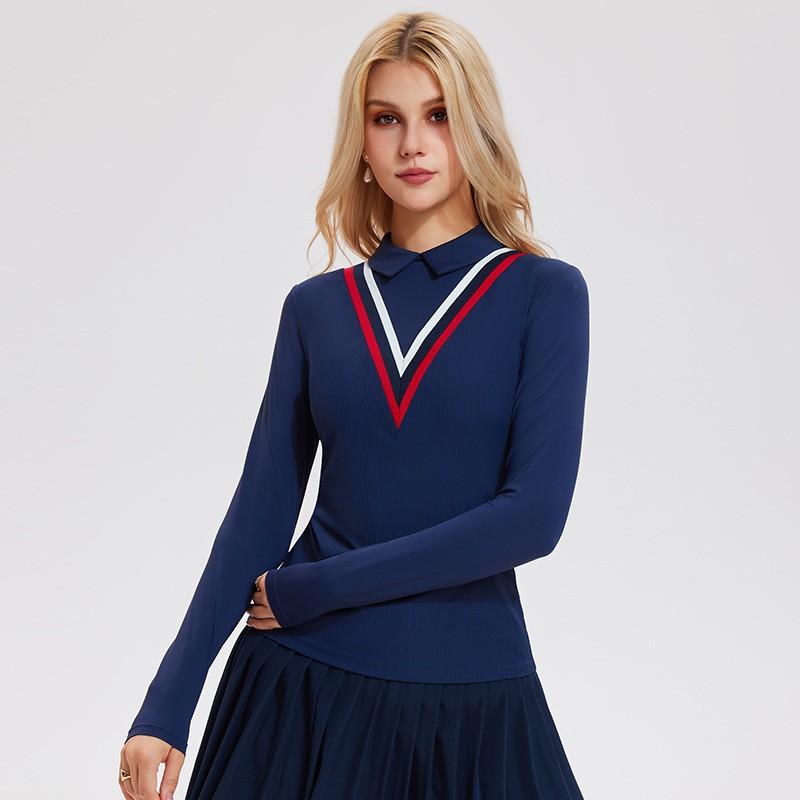 Yoga Suit Long-sleeved T-shirt Women s Fake Two-piece Lapel Sports Golf POLO Shirt Fashionable Slimming Top L темно-синий
Yoga Suit Long-sleeved T-shirt Women s Fake Two-piece Lapel Sports Golf POLO Shirt Fashionable Slimming Top L темно-синий