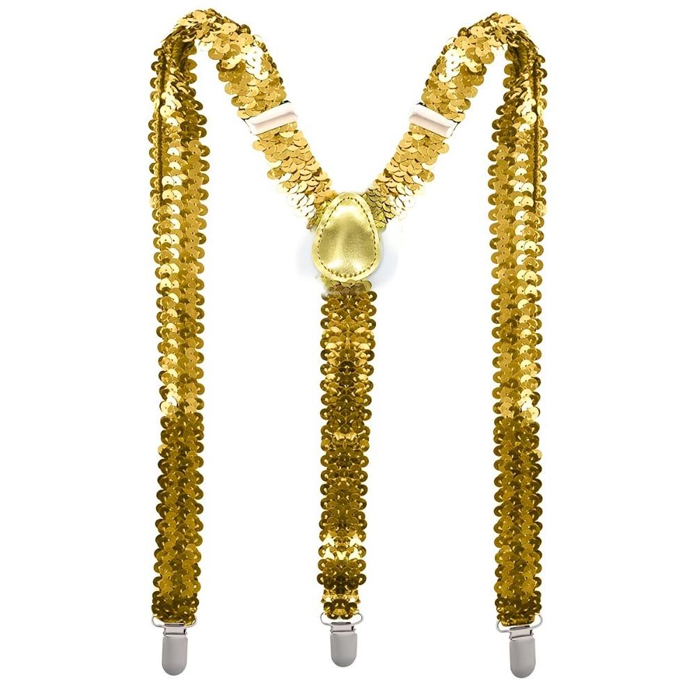Shinning Fish Scale Sequin Suspenders Elastic Party Stage Performances Y-back Suspenders Adjustable 3-clip Metal Clip Suspenders золотий
Shinning Fish Scale Sequin Suspenders Elastic Party Stage Performances Y-back Suspenders Adjustable 3-clip Metal Clip Suspenders золотий