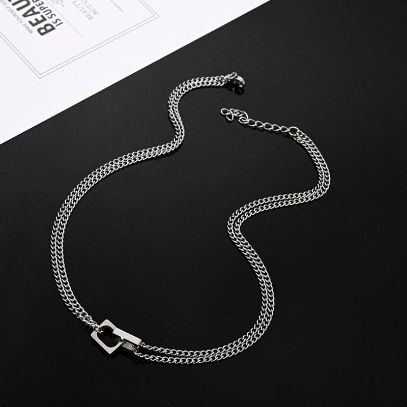 Short Clavicle Chain Choker Minimalist Stainless Steel Chain Necklace Woman Man Geometric Square Charm Neck Chains
Short Clavicle Chain Choker Minimalist Stainless Steel Chain Necklace Woman Man Geometric Square Charm Neck Chains
