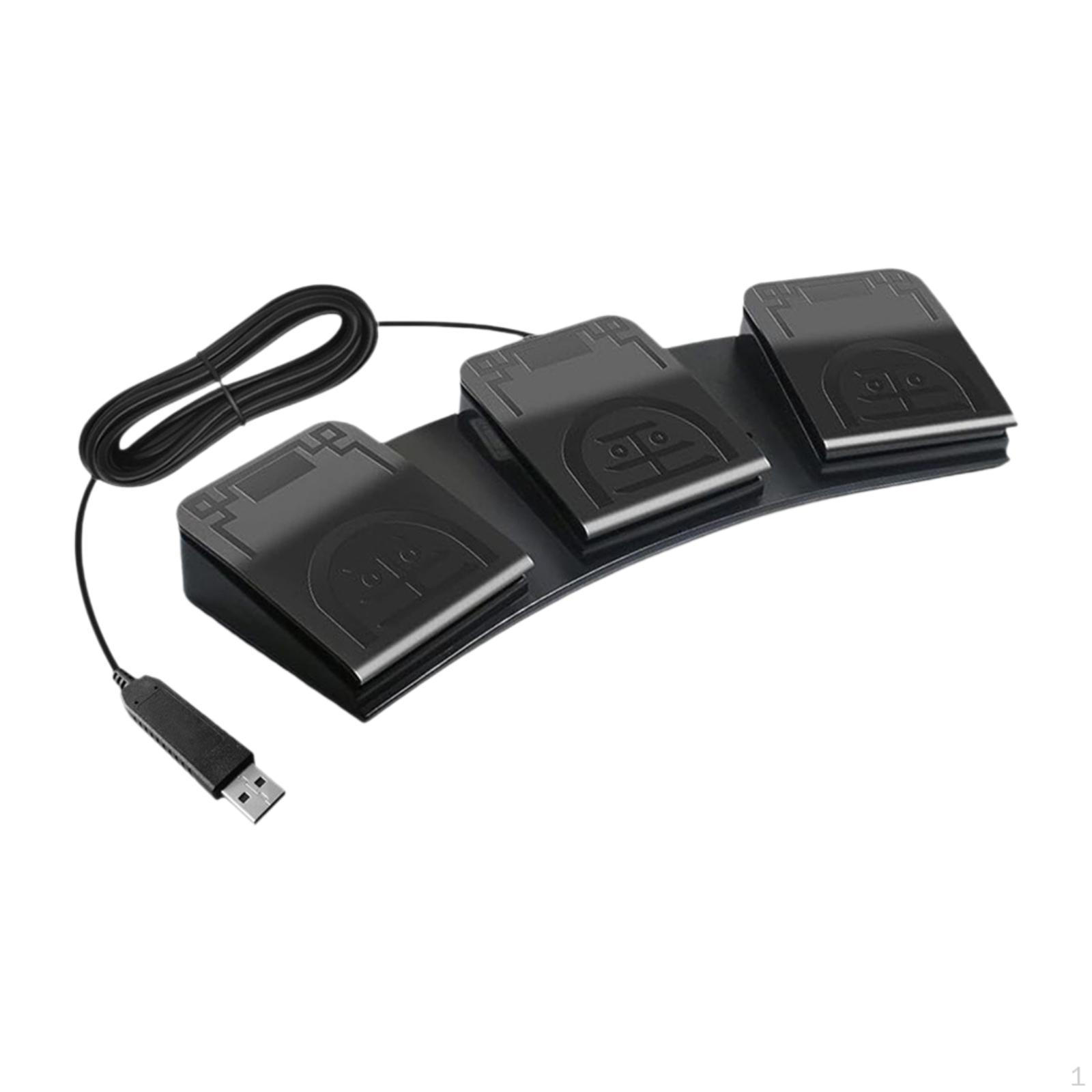 USB тройной ножной переключатель, программируемый педальный переключатель, замена игрового управления, 3 клавиши для чёрный
USB тройной ножной переключатель, программируемый педальный переключатель, замена игрового управления, 3 клавиши для чёрный