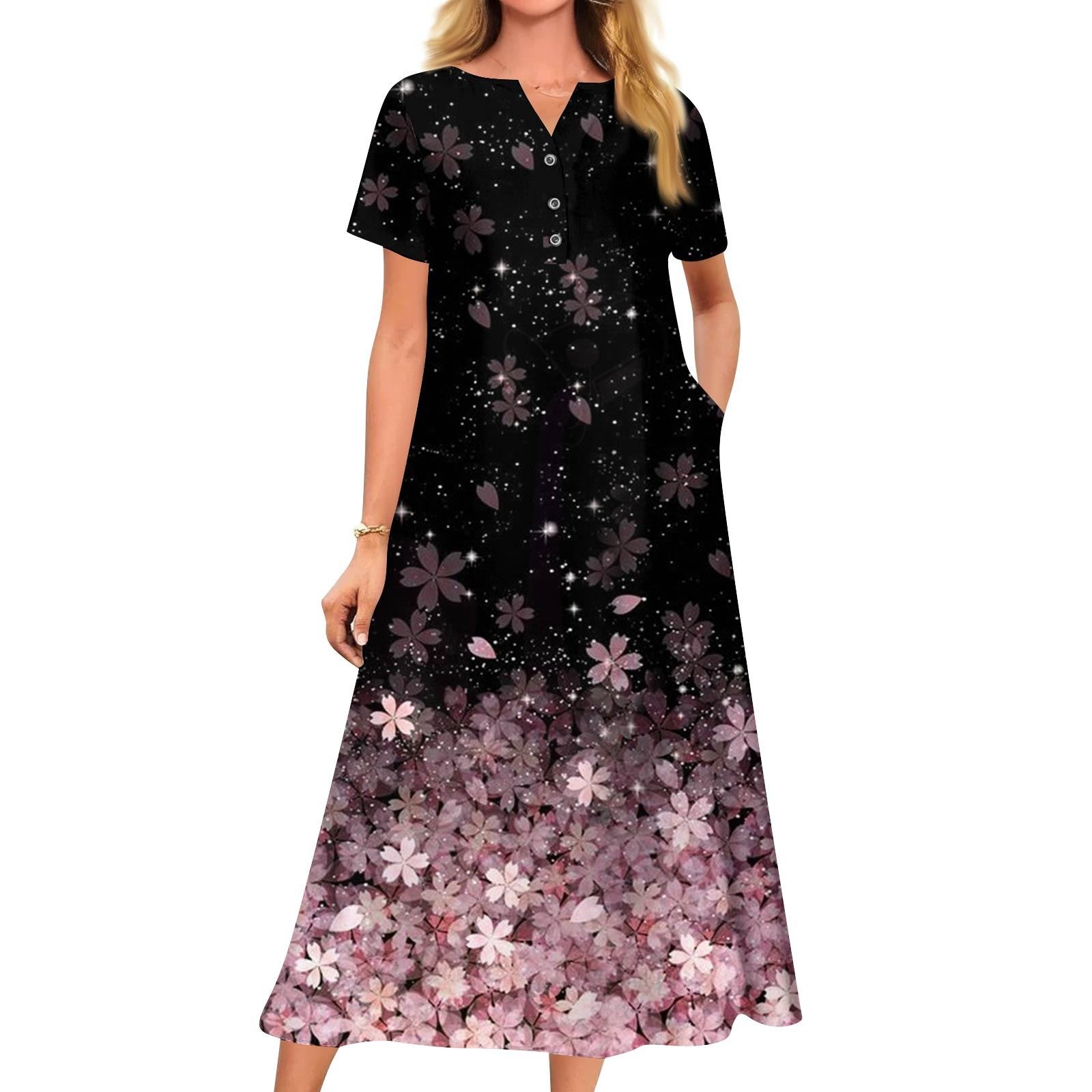 Женское летнее повседневное свободное платье с v-образным вырезом и короткими рукавами с принтом M фиолетовый
Женское летнее повседневное свободное платье с v-образным вырезом и короткими рукавами с принтом M фиолетовый