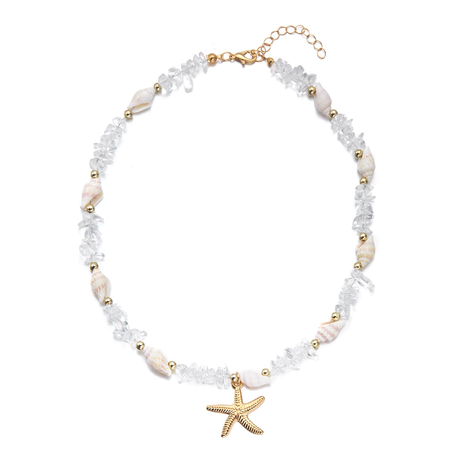 Bohe Starfish Pendant Clavicle Choker Necklace for Women Crushed Stone Coash Crystal Necklace Summer Beach Jewelry Travel Gift
Bohe Starfish Pendant Clavicle Choker Necklace for Women Crushed Stone Coash Crystal Necklace Summer Beach Jewelry Travel Gift