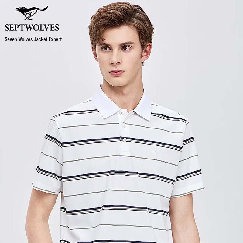 Septwolves Men s Stretch Textured Striped Short Sleeve Polo Shirt L
Septwolves Men s Stretch Textured Striped Short Sleeve Polo Shirt L
