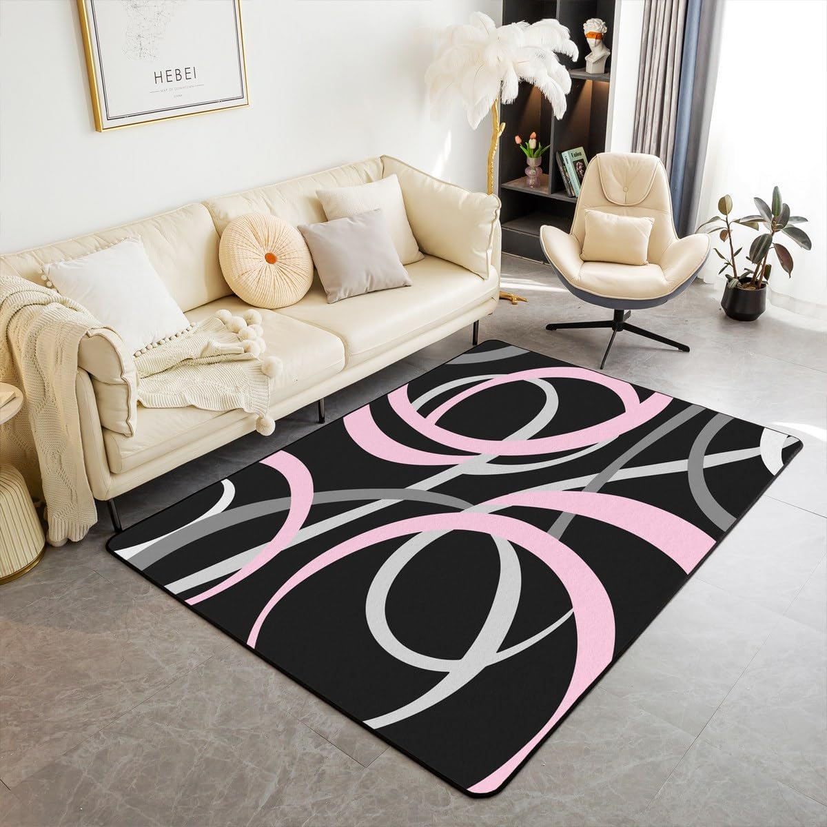 Modern Artistic Geometric Circle Rug Colorful Multicolor Rings Carpet Mat for Living Room Home Decoration Non-Slip Design 40x60cm
Modern Artistic Geometric Circle Rug Colorful Multicolor Rings Carpet Mat for Living Room Home Decoration Non-Slip Design 40x60cm