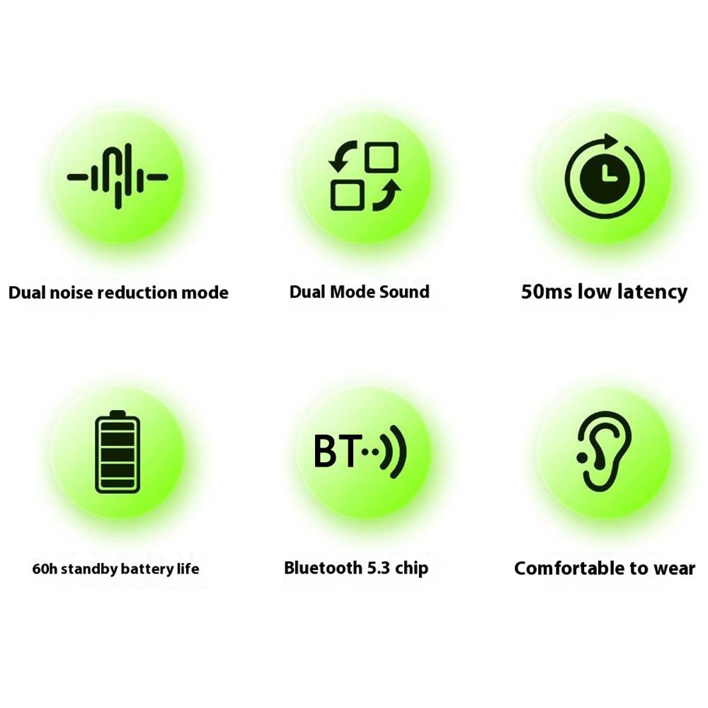 CELEBRAT W55 TWS Bluetooth-compatible In-Ear Earphone ANC+ENC Noise Reduction Wireless Music Headset Black
CELEBRAT W55 TWS Bluetooth-compatible In-Ear Earphone ANC+ENC Noise Reduction Wireless Music Headset Black
