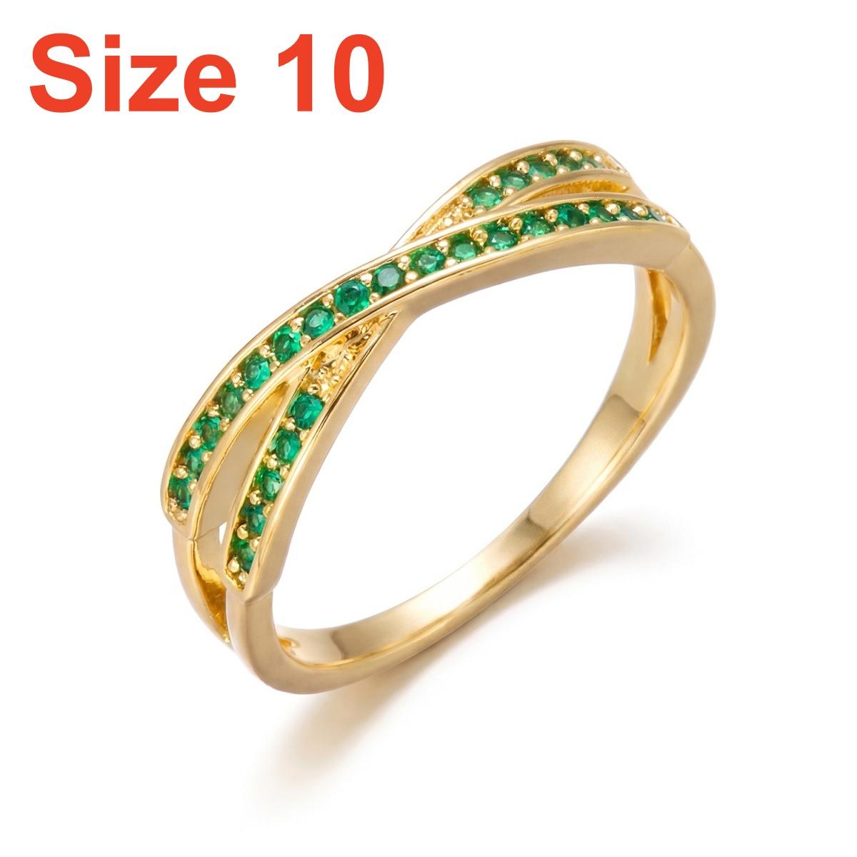 Simple Cross Twisted Brass Inlaid Green CZ Zircon Rings For Women Men Trendy Geometric Line Finger Ring Wedding Casual Jewelry
Simple Cross Twisted Brass Inlaid Green CZ Zircon Rings For Women Men Trendy Geometric Line Finger Ring Wedding Casual Jewelry