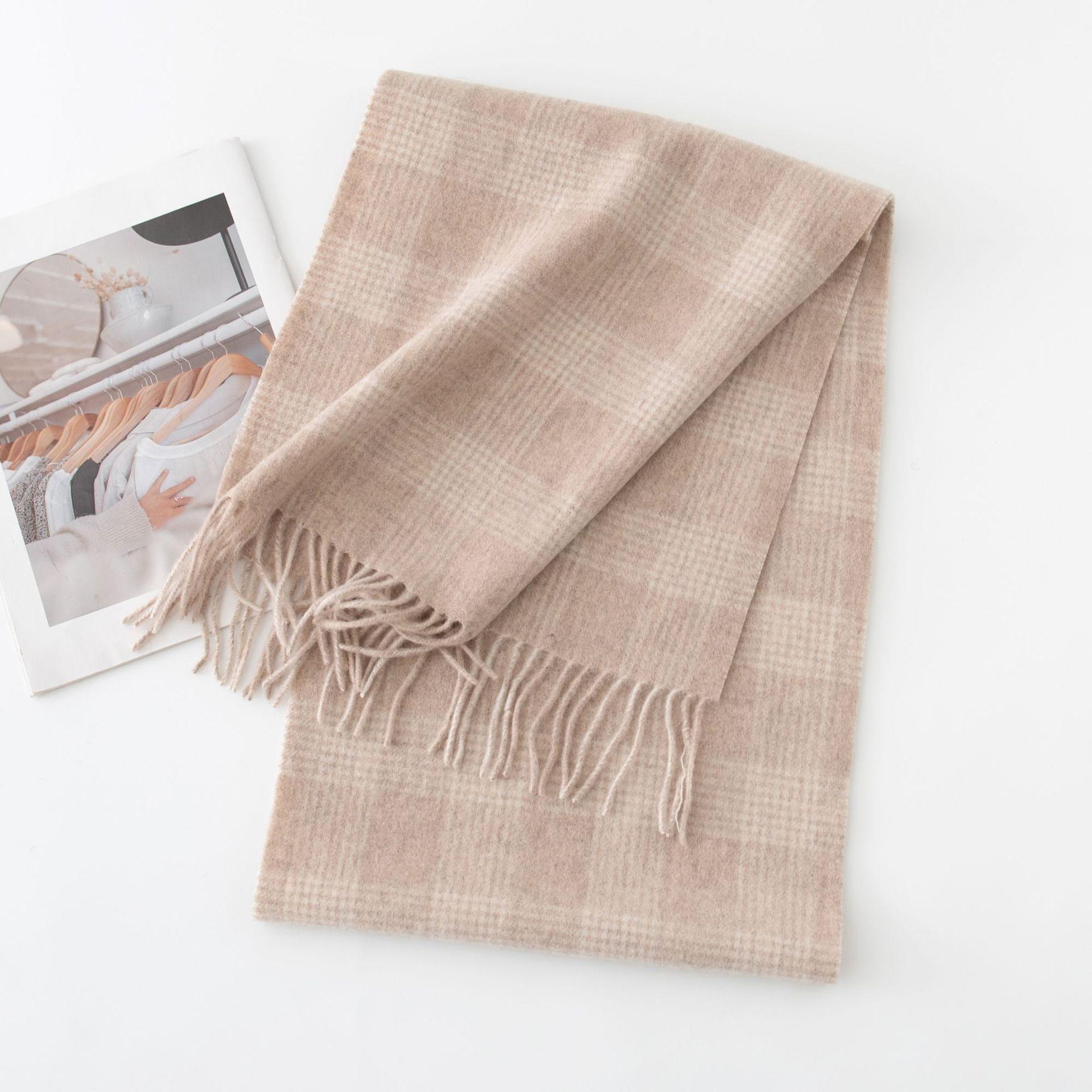 Women s 100% Pure Wool Plaid Scarf - High-End Look, Versatile Korean Style for Autumn/Winter (Blue) 160*30cm+2*8cm
Women s 100% Pure Wool Plaid Scarf - High-End Look, Versatile Korean Style for Autumn/Winter (Blue) 160*30cm+2*8cm