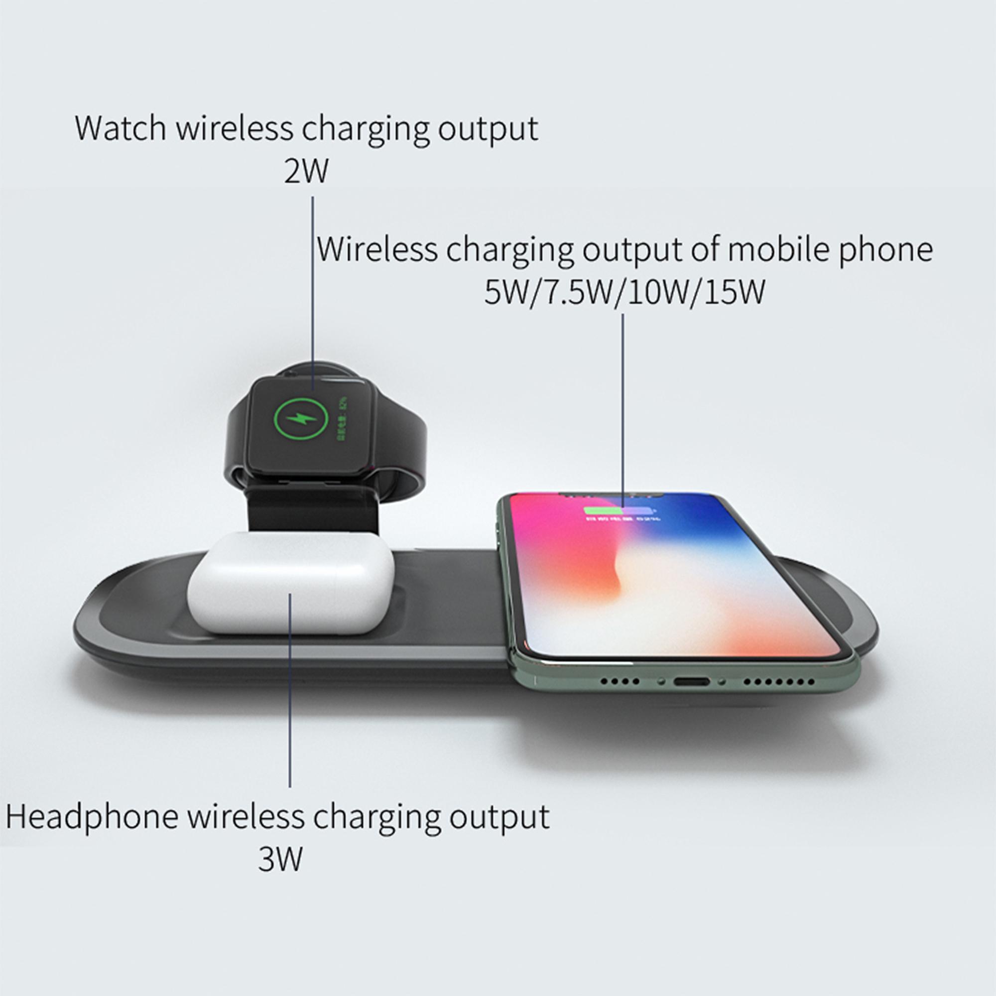 Wireless Charger for iPhone/AirPods/Apple Watch,Charging Station Stand 3-In-1 Charging Pad White
Wireless Charger for iPhone/AirPods/Apple Watch,Charging Station Stand 3-In-1 Charging Pad White