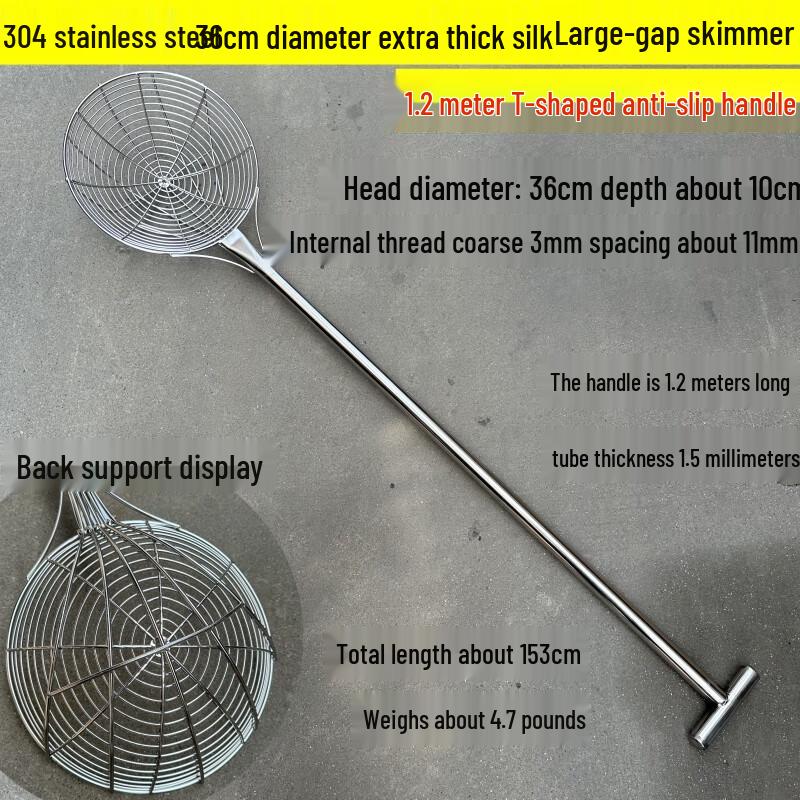 Jingyu 304 Stainless Steel Large Frying Skimmer Colander
Jingyu 304 Stainless Steel Large Frying Skimmer Colander