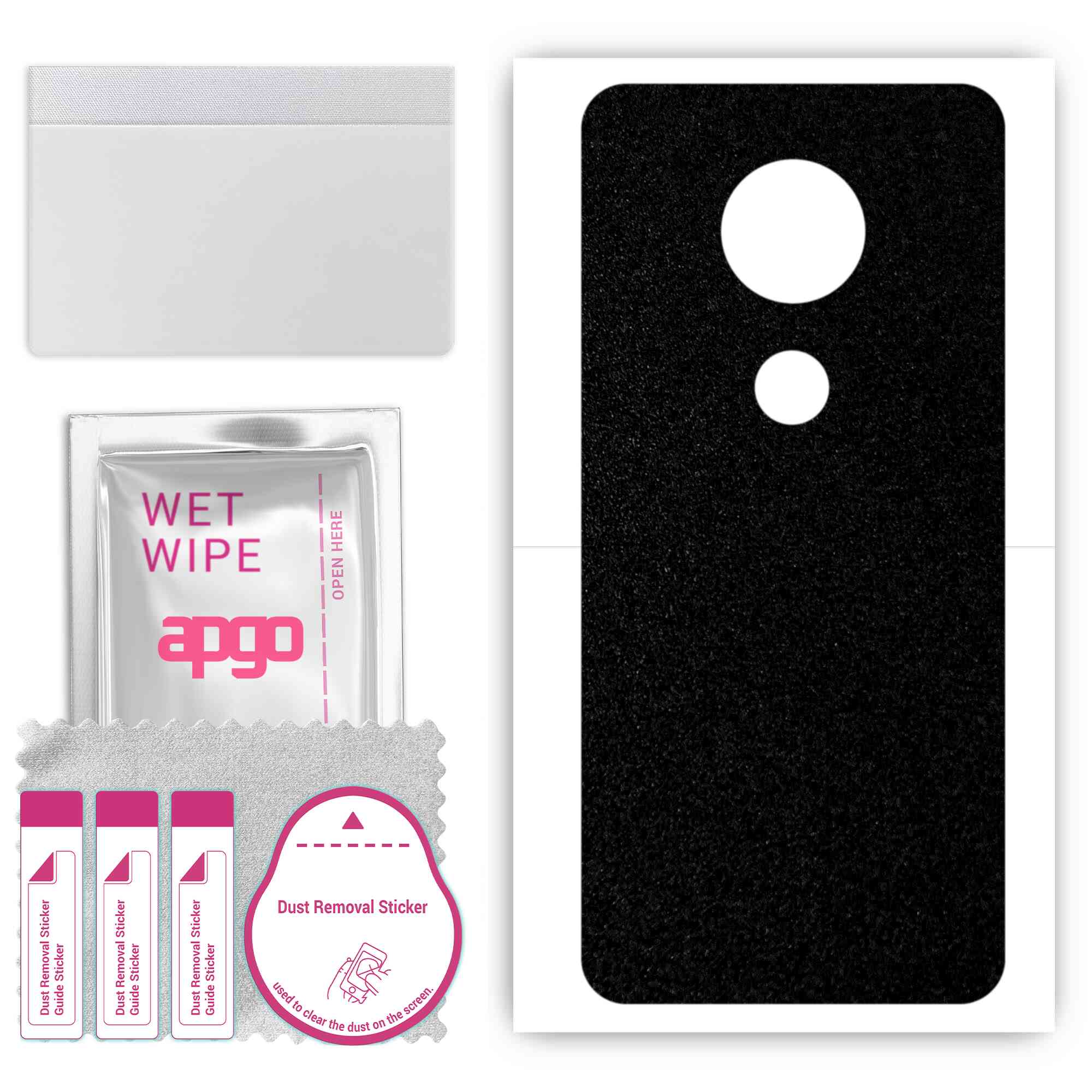 apgo Protective Skin Sticker for the back compatible with Motorola Moto E5, Wrap Film, Foil, Vinyl - Pattern Matte Black
apgo Protective Skin Sticker for the back compatible with Motorola Moto E5, Wrap Film, Foil, Vinyl - Pattern Matte Black