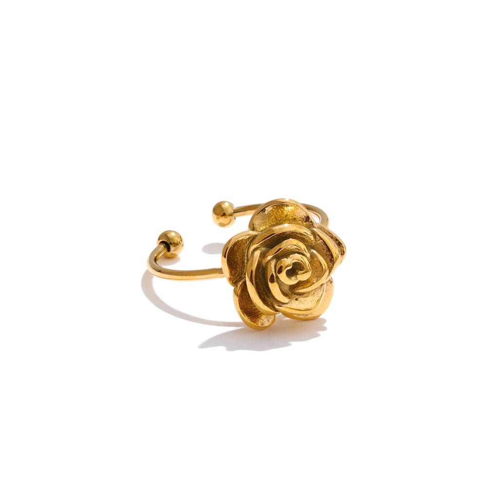 Yhpup Open Stainless Steel Ring Adjustable Rose Flower Fashion Charm Accessories for Women Wholesale & Waterproof Jewelry Gift resizable
Yhpup Open Stainless Steel Ring Adjustable Rose Flower Fashion Charm Accessories for Women Wholesale & Waterproof Jewelry Gift resizable