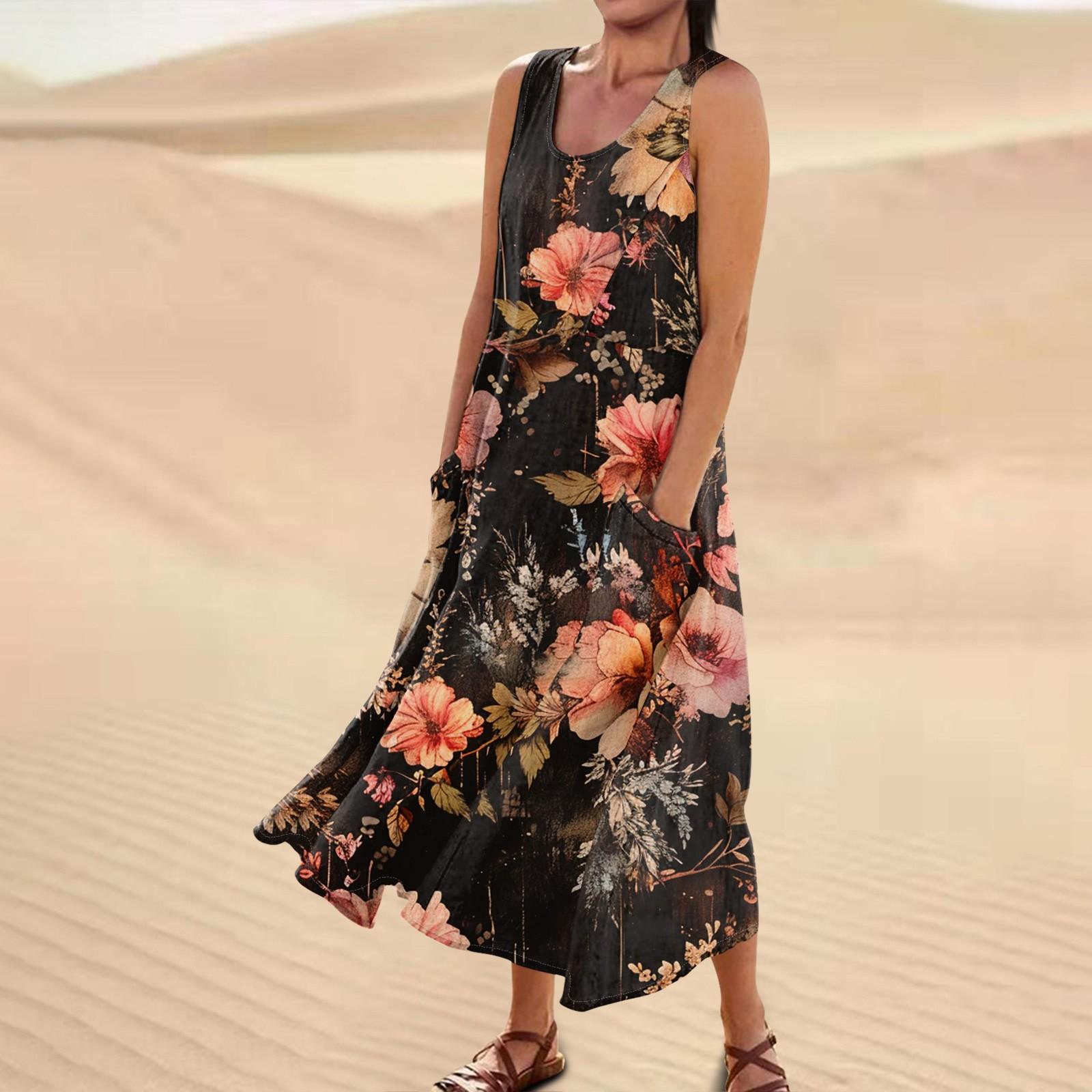 Женское повседневное удобное хлопковое карманное платье без рукавов с цветочным принтом XXXL розовый
Женское повседневное удобное хлопковое карманное платье без рукавов с цветочным принтом XXXL розовый