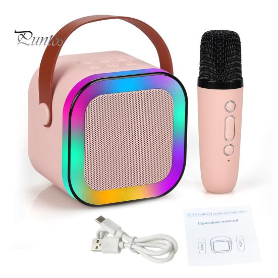 Міні-караоке-машина, сумісна з Bluetooth, з мікрофоном, 5 звуковими ефектами, потужний компактний портативний набір динаміків для караоке 1pc рожевий
Міні-караоке-машина, сумісна з Bluetooth, з мікрофоном, 5 звуковими ефектами, потужний компактний портативний набір динаміків для караоке 1pc рожевий