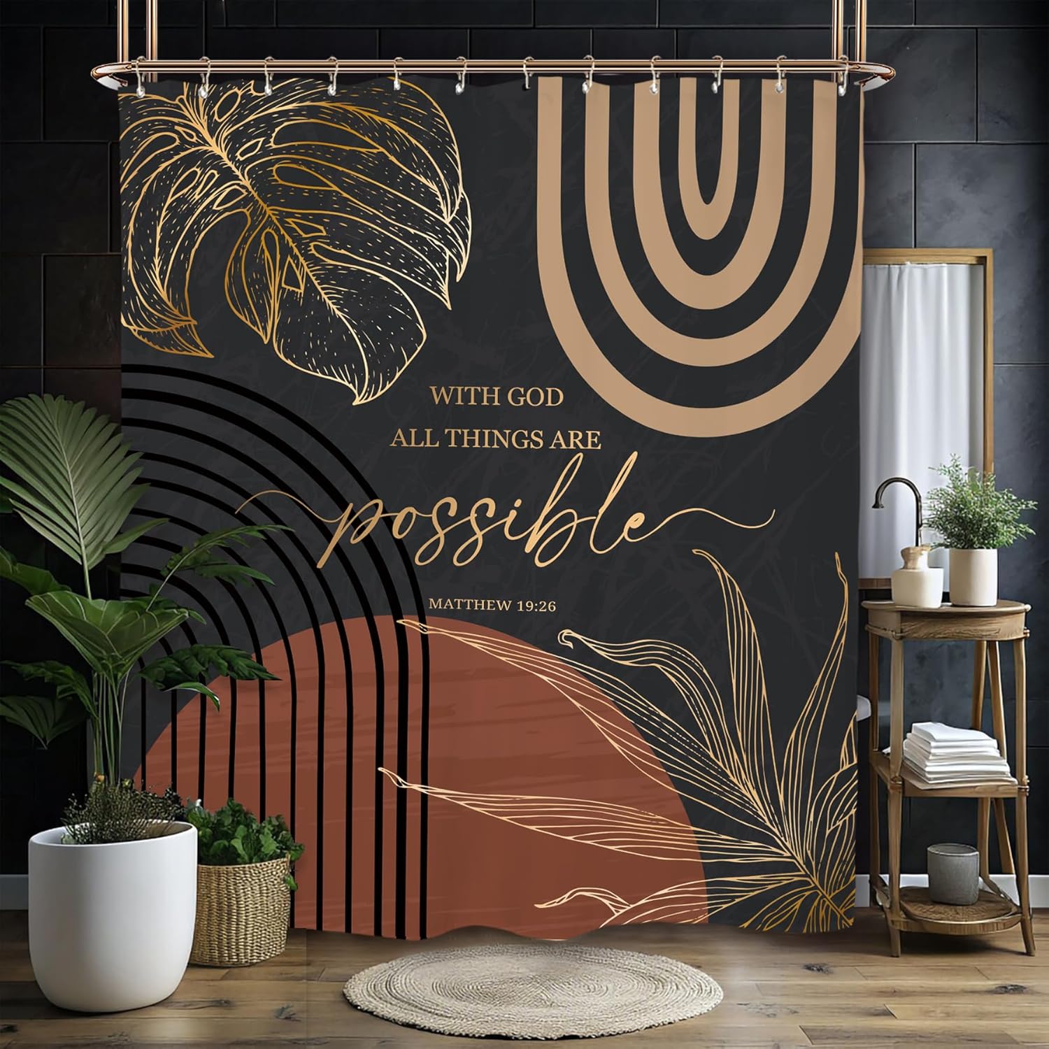 Abstract Zen Spa Shower Curtain Set Minimalist Bible Meditation Modern Aesthetic Contemporary Green Plant Leaves Monstera W60H190(CM)-1 Pcs
Abstract Zen Spa Shower Curtain Set Minimalist Bible Meditation Modern Aesthetic Contemporary Green Plant Leaves Monstera W60H190(CM)-1 Pcs