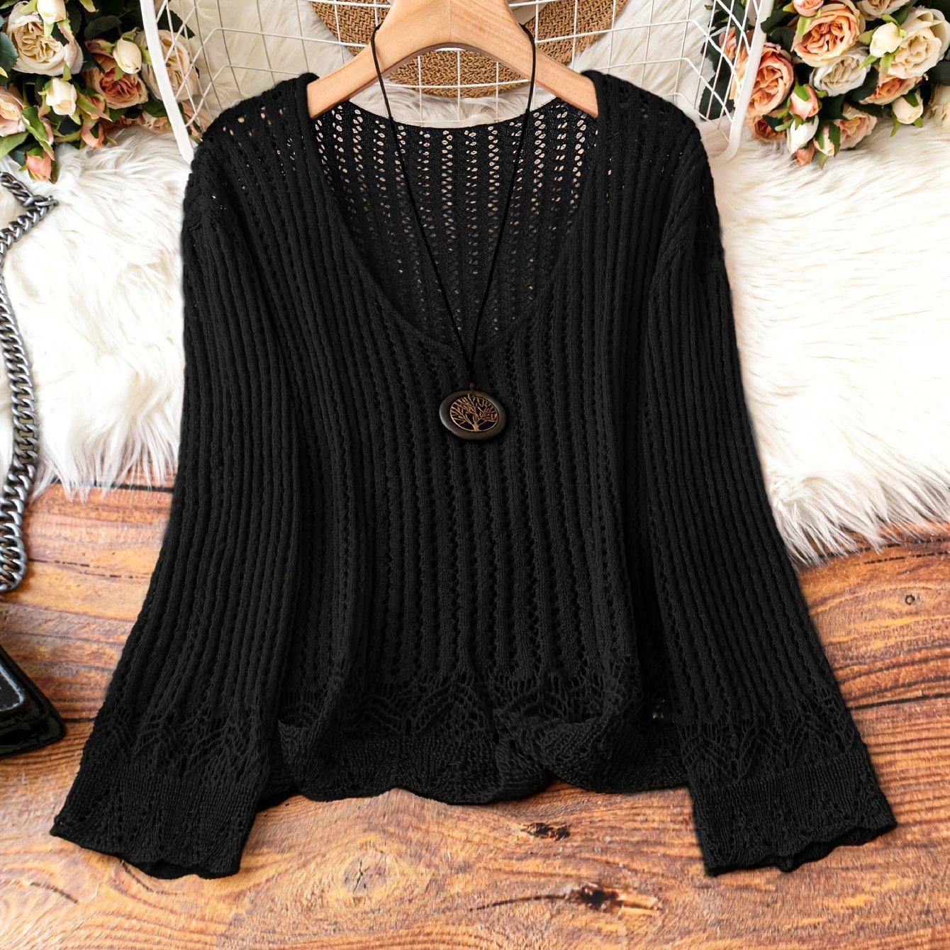 Plus Size V-Neck Knit Top - New Style XL чёрный
Plus Size V-Neck Knit Top - New Style XL чёрный
