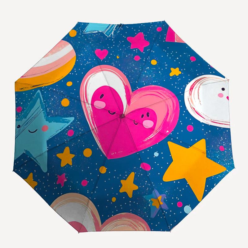 1pc Heart-patterned Automatic Folding Umbrella, Portable & Foldable Design with 8 Ribs, Casual Outdoor Accessory Halloween and Christmas gif
1pc Heart-patterned Automatic Folding Umbrella, Portable & Foldable Design with 8 Ribs, Casual Outdoor Accessory Halloween and Christmas gif