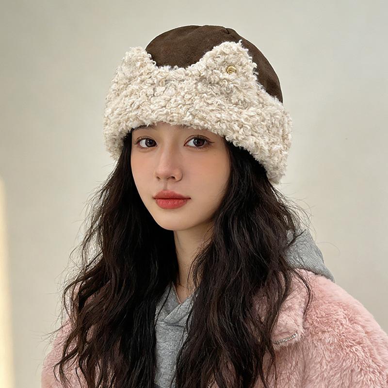 Winter new velvet bag head hat warm plush hat showing face small versatile cold hat tide M(56-58cm)
Winter new velvet bag head hat warm plush hat showing face small versatile cold hat tide M(56-58cm)