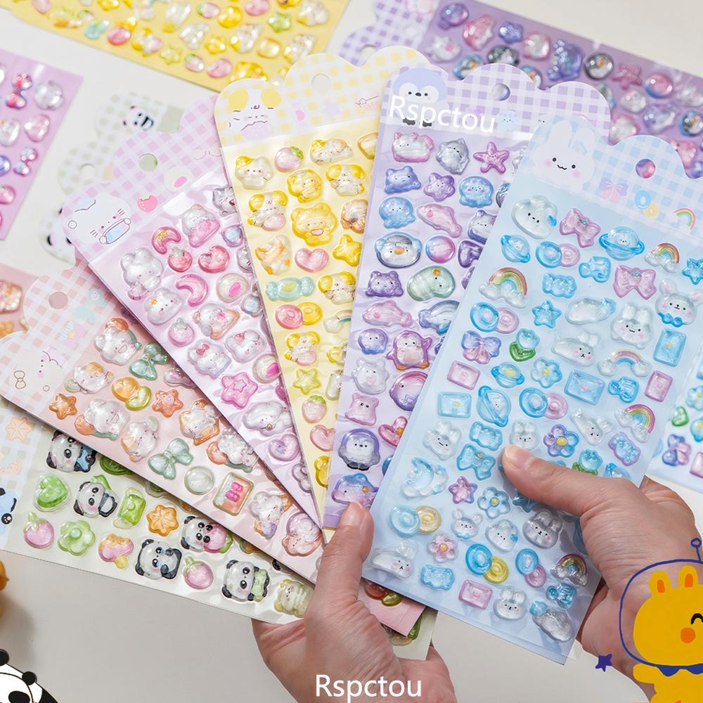6pcs Cute Rabbit Cat Bear Animals 3D Crystal Relief Stickers Funny Creative Cartoon Decals Luggage Laptop Phone Sticker Packing
6pcs Cute Rabbit Cat Bear Animals 3D Crystal Relief Stickers Funny Creative Cartoon Decals Luggage Laptop Phone Sticker Packing