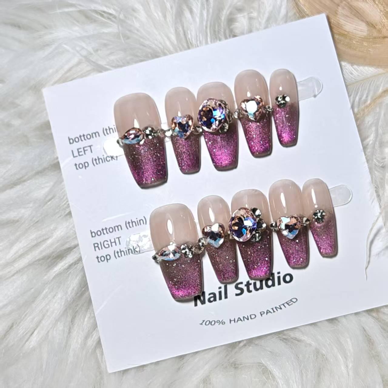 Bauhinia Handcrafted Cat Eye Bling Nail Stickers - Removable & High-End Design Medium M
Bauhinia Handcrafted Cat Eye Bling Nail Stickers - Removable & High-End Design Medium M