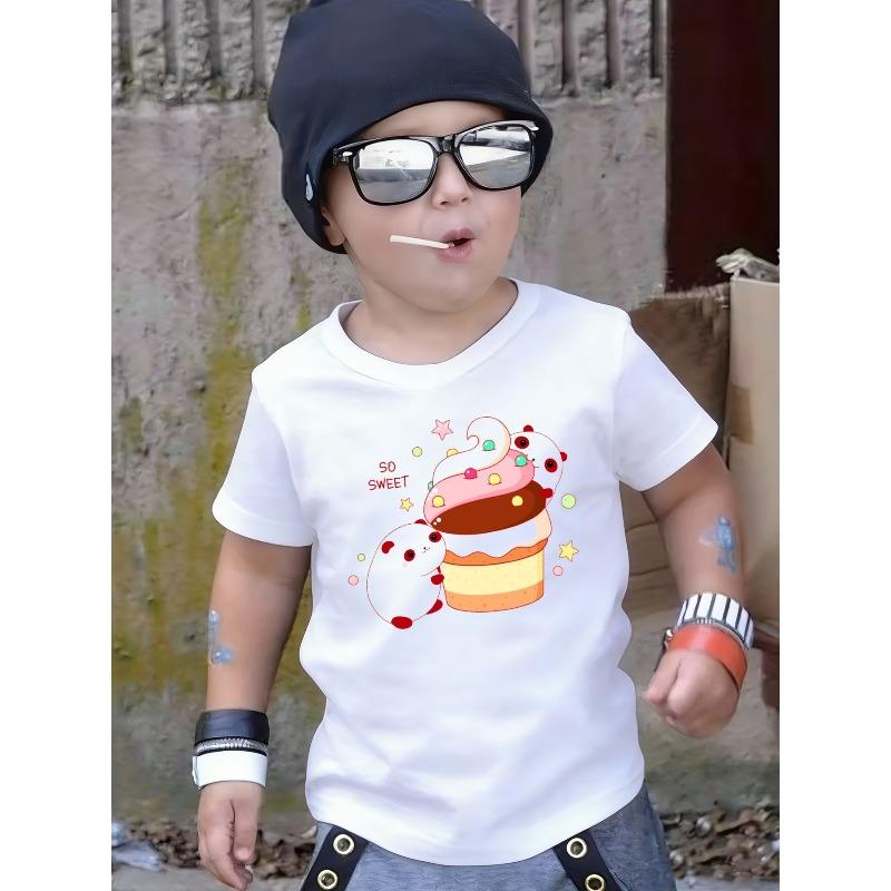 European sizes Sweet Treats Tee Kids T Shirts Boy White Top Easy to Match Kids T Shirt Kids T-shirt for Daily Playdates and Casual Outings 98cm белый
European sizes Sweet Treats Tee Kids T Shirts Boy White Top Easy to Match Kids T Shirt Kids T-shirt for Daily Playdates and Casual Outings 98cm белый