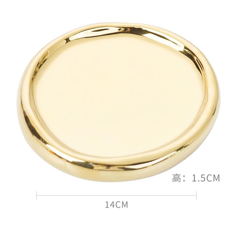 Ins Nordic Simple Modern Light Luxury High Value Irregular Gold Ceramic Plate Jewelry Storage Decorative Tray
Ins Nordic Simple Modern Light Luxury High Value Irregular Gold Ceramic Plate Jewelry Storage Decorative Tray