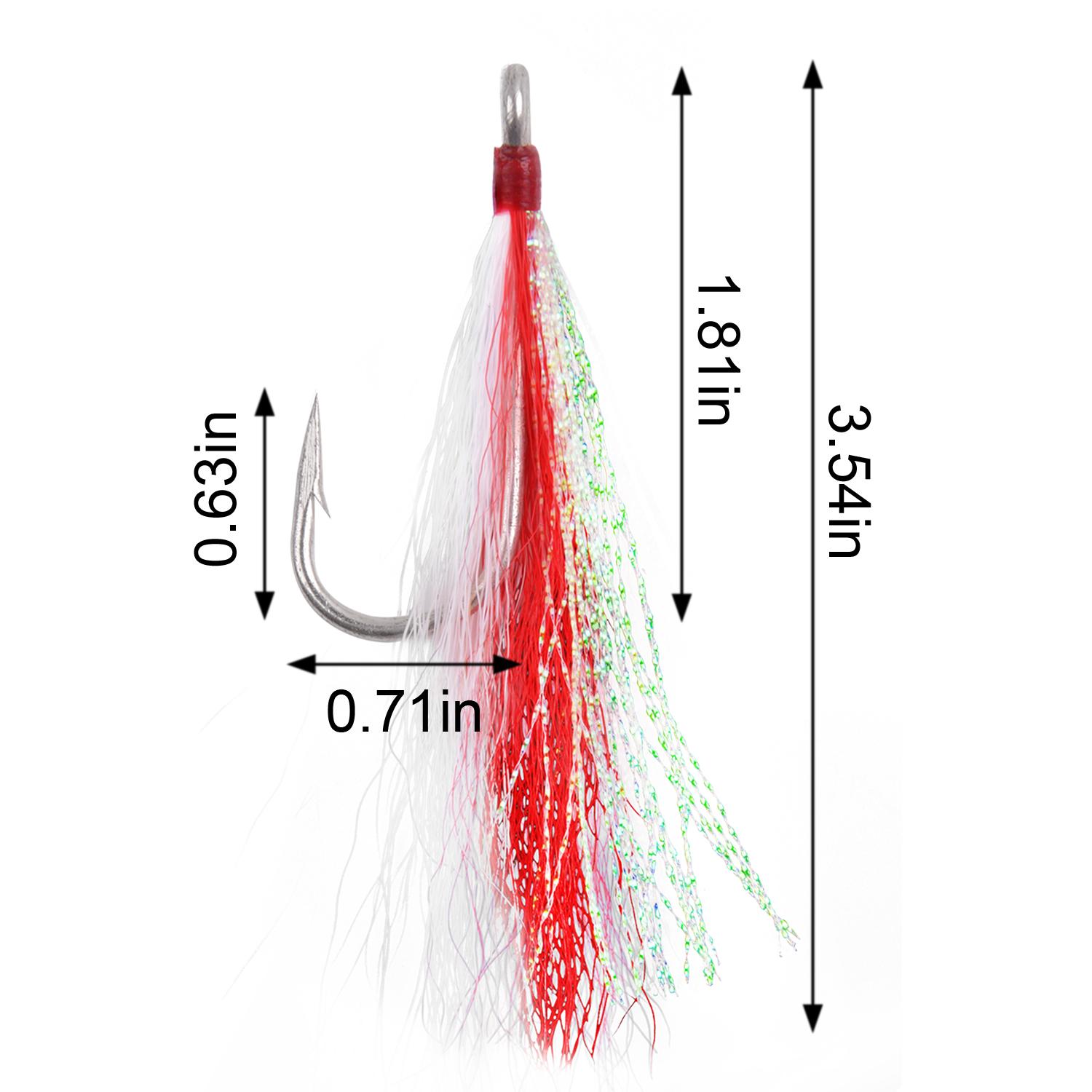 5Pcs Bucktail Teasers Fishing Hooks Stainless Steel Hook And Fishing Plugs Lures Buck Tail Jig Lures Rig For Catfish Bass Quality
5Pcs Bucktail Teasers Fishing Hooks Stainless Steel Hook And Fishing Plugs Lures Buck Tail Jig Lures Rig For Catfish Bass Quality