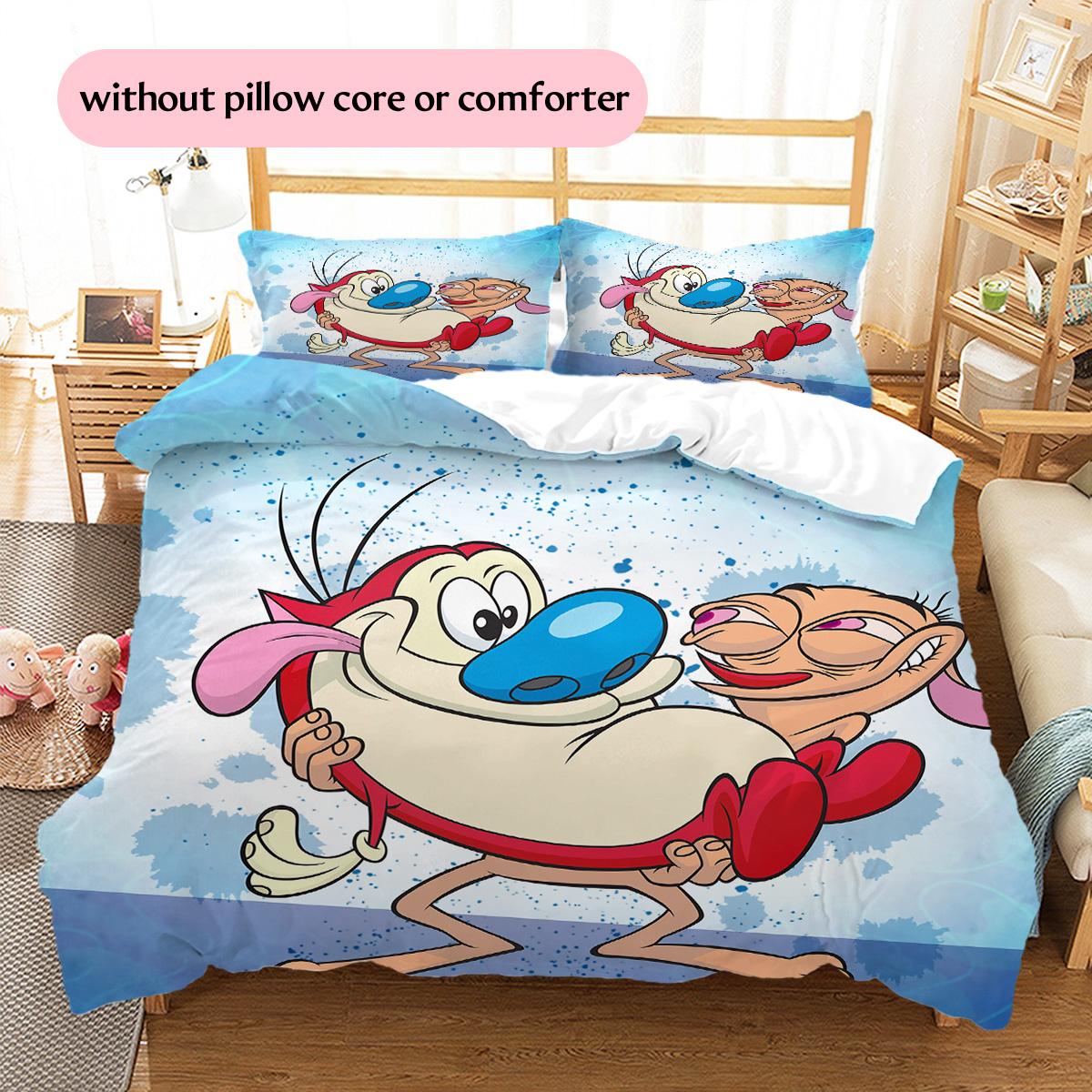 Ren & Stimpy Pattern Bedding Quilt Set Home Decoration Gift (1 * duvet cover + 2 * pillowcase without core) 135x200cm
Ren & Stimpy Pattern Bedding Quilt Set Home Decoration Gift (1 * duvet cover + 2 * pillowcase without core) 135x200cm