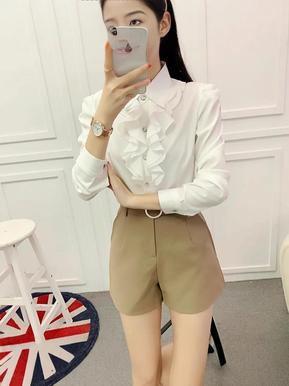 Women s Korean Style Long Sleeve Ruffle Lace Shirt - Square Neck for Professional Casual Wear 4XL 140-150 lbs
Women s Korean Style Long Sleeve Ruffle Lace Shirt - Square Neck for Professional Casual Wear 4XL 140-150 lbs
