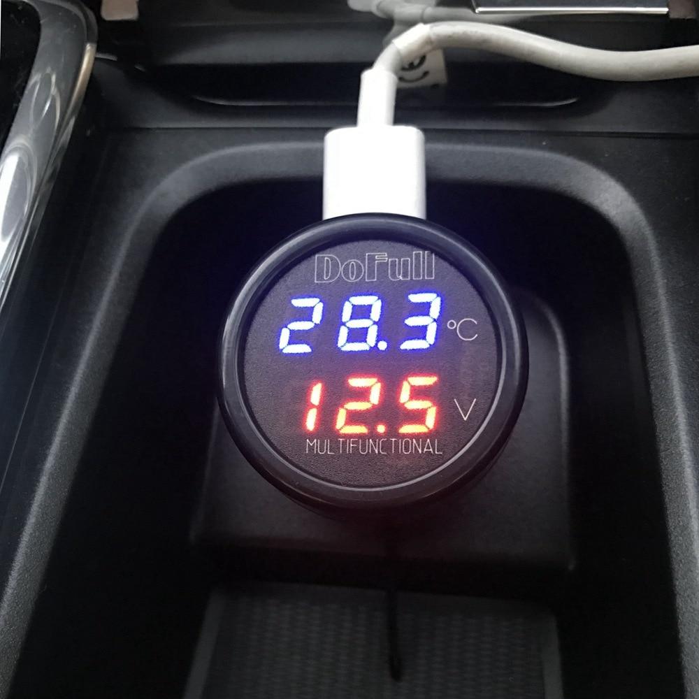 USB зарядное устройство Цифровой автомобильный аккумулятор Напряжение Вольтметр Температурметр Монитор для 12V и 24V батареи
USB зарядное устройство Цифровой автомобильный аккумулятор Напряжение Вольтметр Температурметр Монитор для 12V и 24V батареи