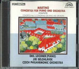 CD EMIL LEICHNER - Martinu Concertos For Piano And Orc COCO730267 SUPRAPHON Japan Classical Used
CD EMIL LEICHNER - Martinu Concertos For Piano And Orc COCO730267 SUPRAPHON Japan Classical Used