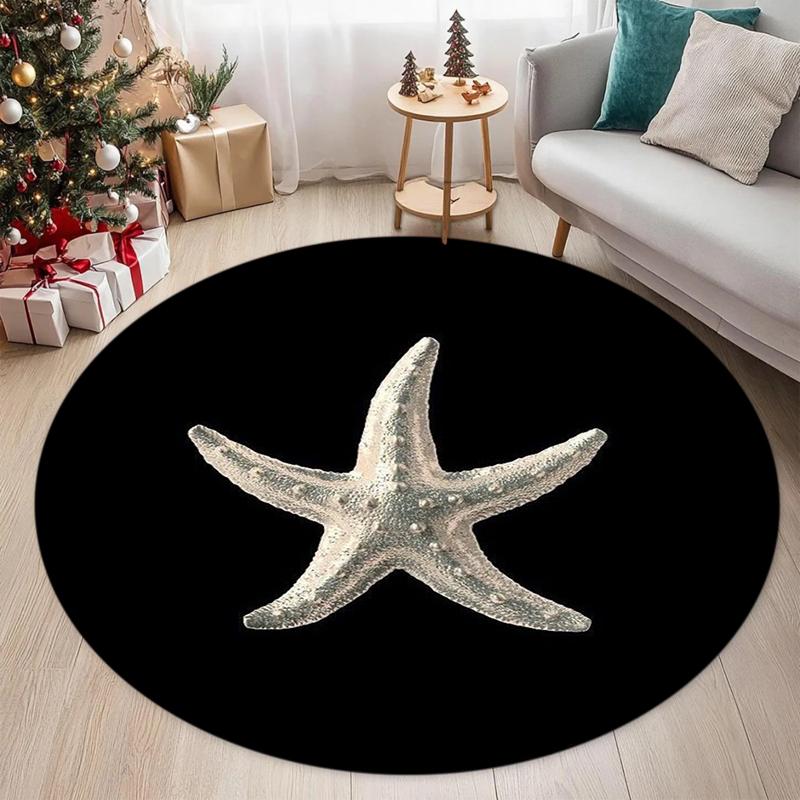 Nautical Marine Life Round Area Rug 2D Ammonite Starfish Shell Fish Print Non Slip Floor Mat for Living Room Bedroom Home Decor 80cm x 80cm
Nautical Marine Life Round Area Rug 2D Ammonite Starfish Shell Fish Print Non Slip Floor Mat for Living Room Bedroom Home Decor 80cm x 80cm