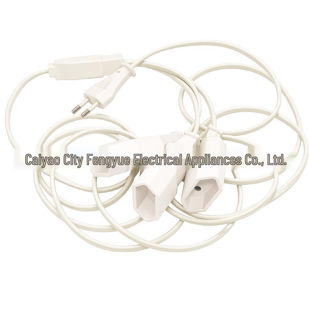 2m EU Standard 1-to-3 Male-to-Female Power Extension Cord with European Two-Pin Converter Plug Standard Length
2m EU Standard 1-to-3 Male-to-Female Power Extension Cord with European Two-Pin Converter Plug Standard Length