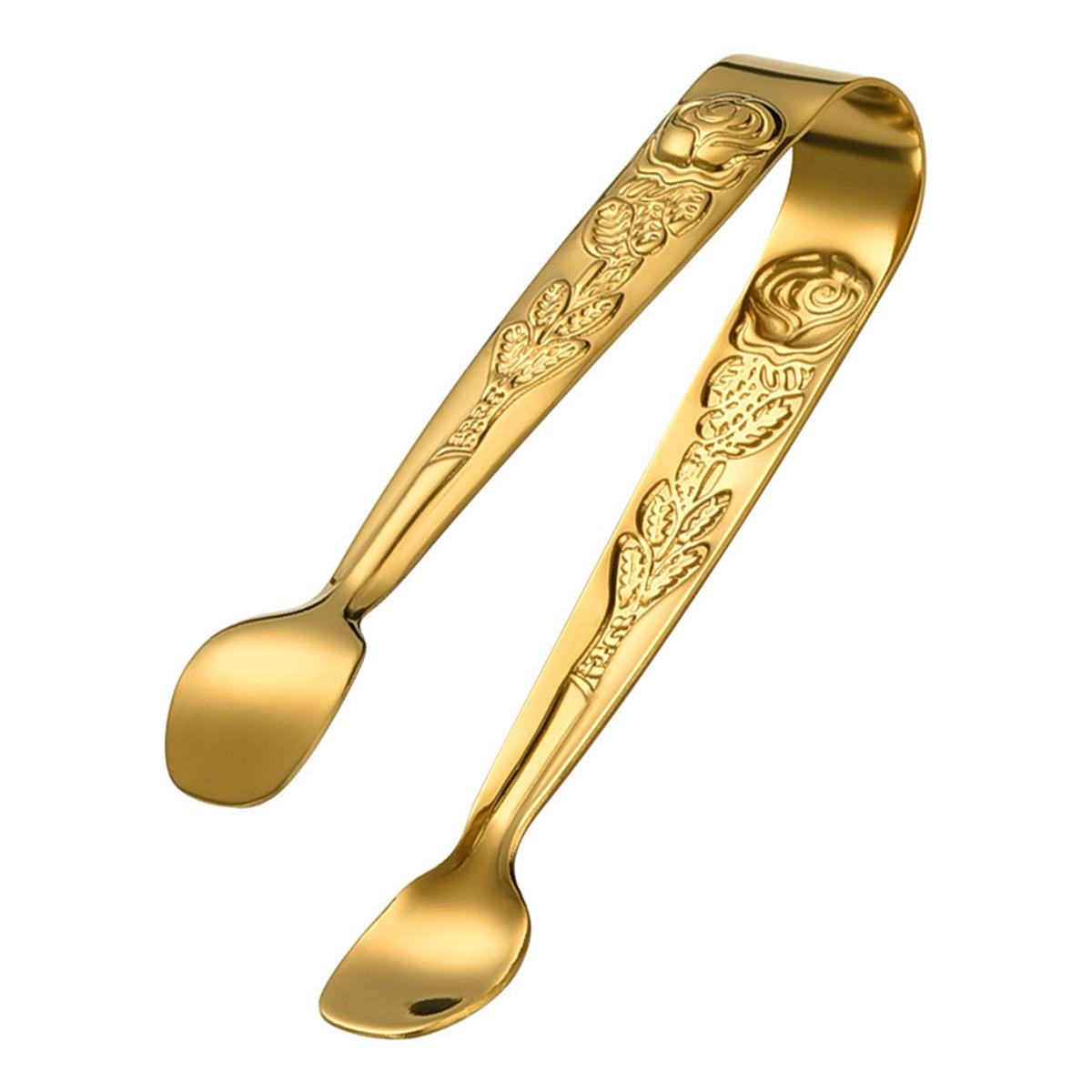 304 Stainless Steel Rose Pattern Mini Food Tongs Ice Cube Clip (BPA Free,No FDA)
304 Stainless Steel Rose Pattern Mini Food Tongs Ice Cube Clip (BPA Free,No FDA)
