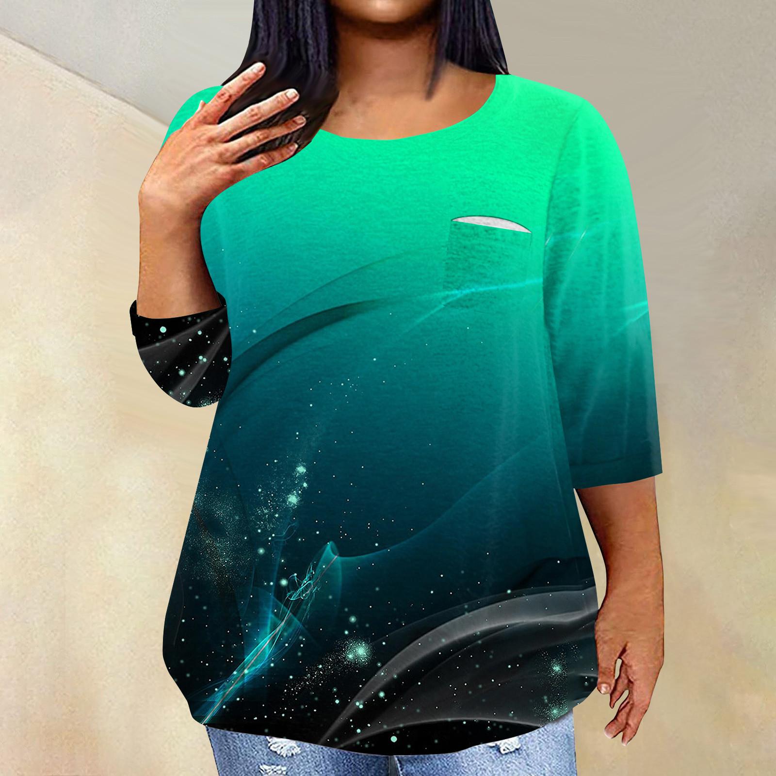 Женский модный повседневный пуловер с круглым вырезом и рукавом три четверти с принтом, топ с рукавами 4/3 XXXXL
Женский модный повседневный пуловер с круглым вырезом и рукавом три четверти с принтом, топ с рукавами 4/3 XXXXL