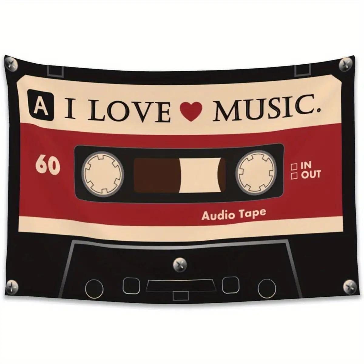 Vintage Cassette Tape Tapestry 2D Single Print Easy Hang Reusable Nostalgic Room Decor Living Space Decorative Indoor Event Use 74x94cm(29x37in)
Vintage Cassette Tape Tapestry 2D Single Print Easy Hang Reusable Nostalgic Room Decor Living Space Decorative Indoor Event Use 74x94cm(29x37in)