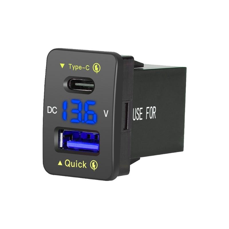 Power Socket Type-C USB Cellphone Charging Port for 2009-2019 Auto Accesory Fast Charging Adapter with Voltmeter
Power Socket Type-C USB Cellphone Charging Port for 2009-2019 Auto Accesory Fast Charging Adapter with Voltmeter