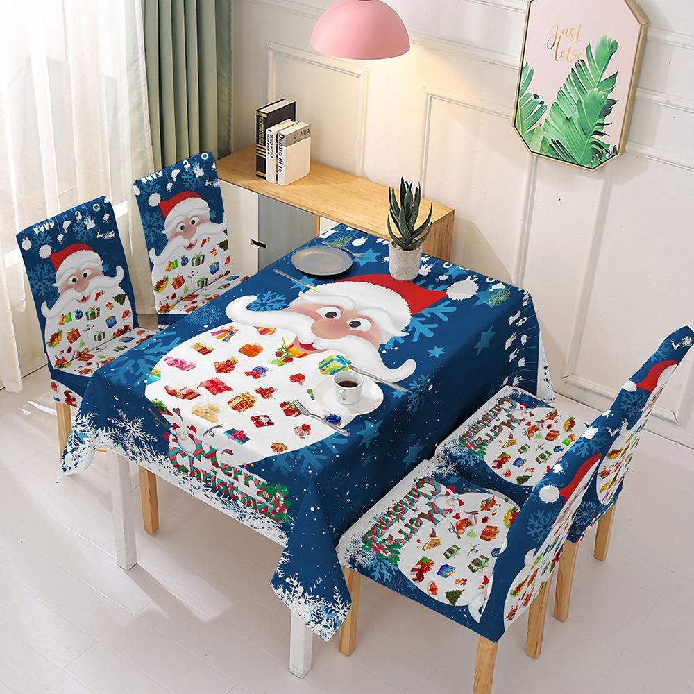 Christmas Tablecloth Chair Covers Set Stretchable Waterproof Dining Decor Tablecloth 140x140cm
Christmas Tablecloth Chair Covers Set Stretchable Waterproof Dining Decor Tablecloth 140x140cm