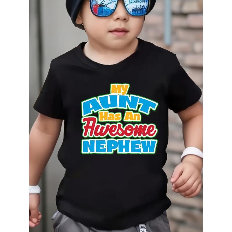 European Size Boys Round-neck Short-sleeved T-shirt with Unique English Patterns MY HAS AN AWESOME NEPHEW 98cm чёрный
European Size Boys Round-neck Short-sleeved T-shirt with Unique English Patterns MY HAS AN AWESOME NEPHEW 98cm чёрный
