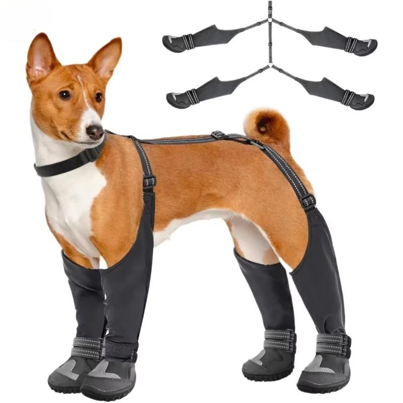 Dog Suspender Boots Tall Dog Boots Anti-Slip&Fall Waterproof Dog Shoes Leggings Winter Snow Rain Hiking Paws Protector 1 чёрный
Dog Suspender Boots Tall Dog Boots Anti-Slip&Fall Waterproof Dog Shoes Leggings Winter Snow Rain Hiking Paws Protector 1 чёрный