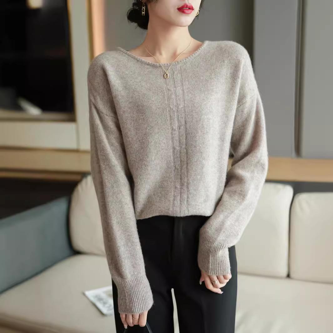 Cable Knit Slimming Long Sleeve Wool Sweater - Autumn Winter Chic Fashion Round Neck Top Large
Cable Knit Slimming Long Sleeve Wool Sweater - Autumn Winter Chic Fashion Round Neck Top Large