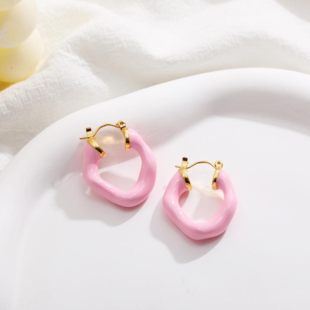New Trendy Colorful Irregular Geometric Thick Hoop Earrings for Women Enamel Color Circle Hoops Ear Buckle Zircon Gift
New Trendy Colorful Irregular Geometric Thick Hoop Earrings for Women Enamel Color Circle Hoops Ear Buckle Zircon Gift