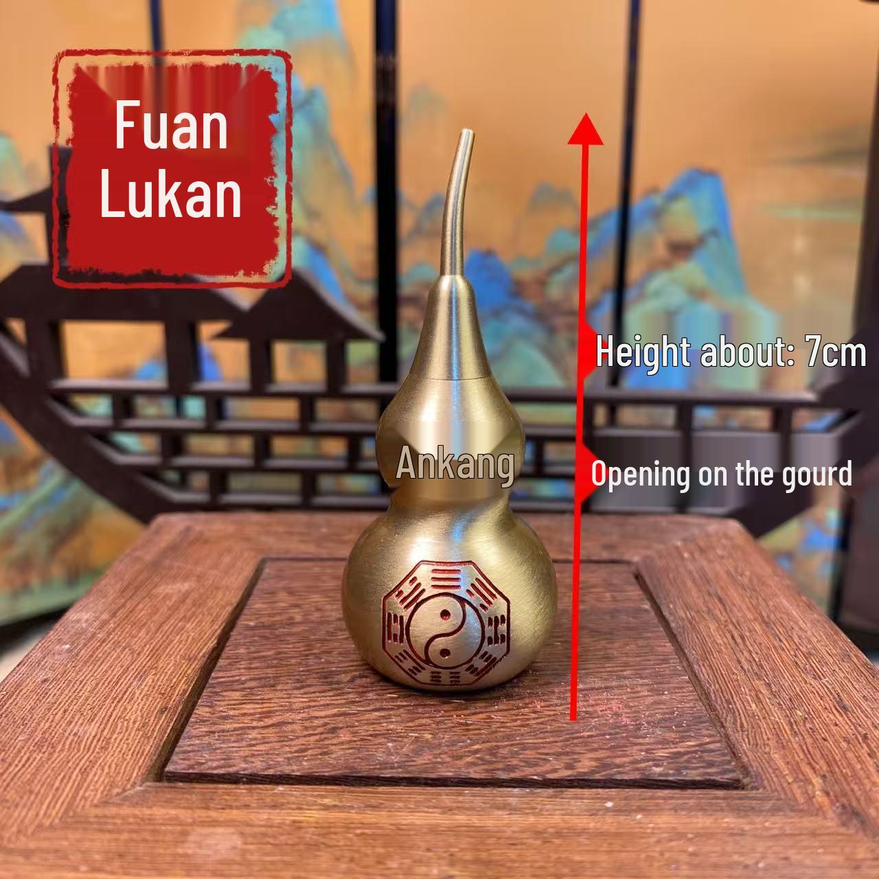Pure Copper Bagua Gourd Decoration for Living Room or Kitchen Entrance
Pure Copper Bagua Gourd Decoration for Living Room or Kitchen Entrance