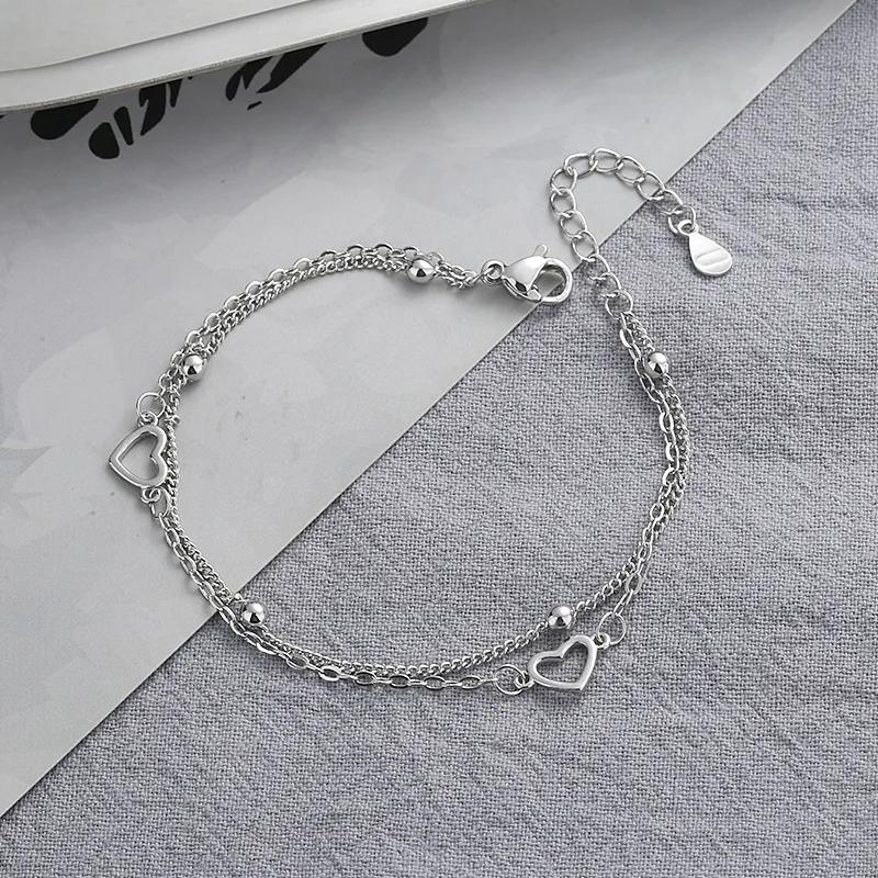 CIAXY Silver Color Double-layer Sweet Love Bracelets for Women Hollow Heart Design Bracelet Friendship Fashion Jewelry
CIAXY Silver Color Double-layer Sweet Love Bracelets for Women Hollow Heart Design Bracelet Friendship Fashion Jewelry