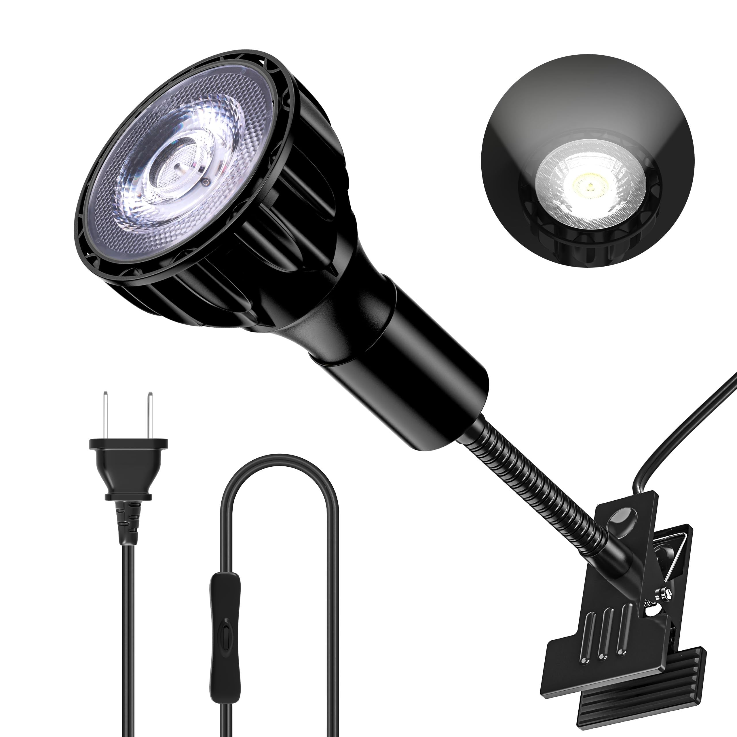 Pispoer Clip Lamp, 24W Plant Grow Lamp, Color Rendering Index RA98 Full Spectrum (Saves Plant Grow Light Requirements), Color Temperature 5800K (Dayli
Pispoer Clip Lamp, 24W Plant Grow Lamp, Color Rendering Index RA98 Full Spectrum (Saves Plant Grow Light Requirements), Color Temperature 5800K (Dayli