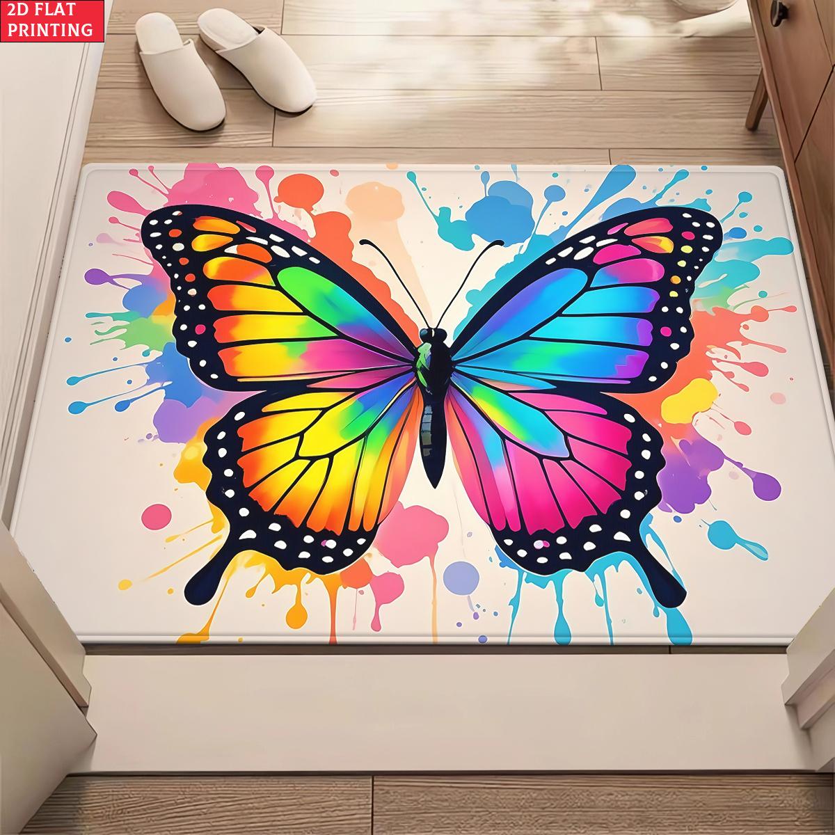 Colorful Rainbow Butterfly Paint Splash Area Rug, Non-Slip Soft Carpet for Living Room Bedroom, Vibrant Art Decor Floor Mat 40x60cm(15x23 in)
Colorful Rainbow Butterfly Paint Splash Area Rug, Non-Slip Soft Carpet for Living Room Bedroom, Vibrant Art Decor Floor Mat 40x60cm(15x23 in)