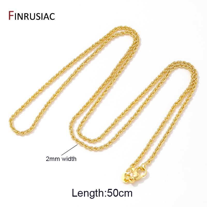New Trendy Simple 14K Gold Plated Brass Twist Chain 2mm Necklace Chain, DIY Jewelry Making Accessories 1 piece
New Trendy Simple 14K Gold Plated Brass Twist Chain 2mm Necklace Chain, DIY Jewelry Making Accessories 1 piece